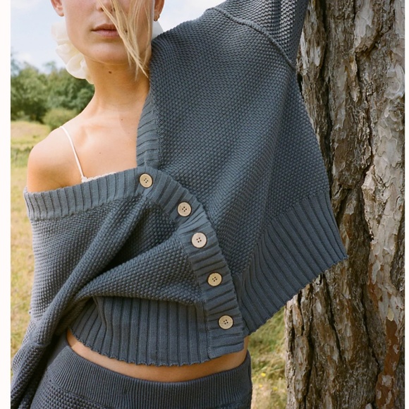 Free People Hailee Cardi Set Small Peppery - Picture 5 of 9